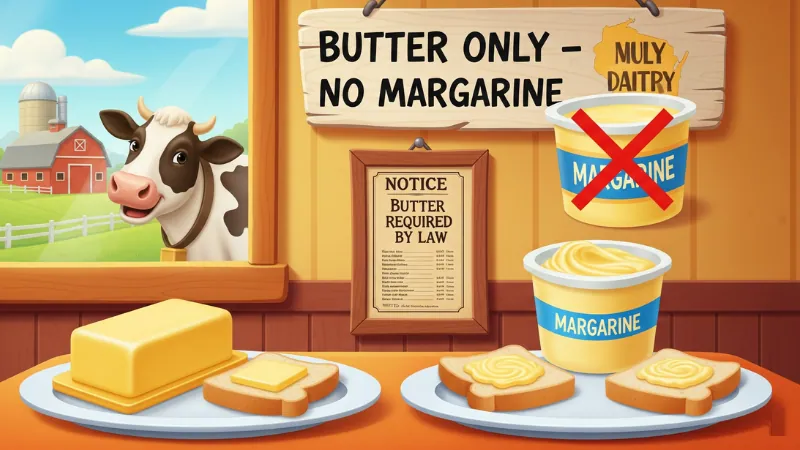Butter-only law in Wisconsin banning margarine in restaurants